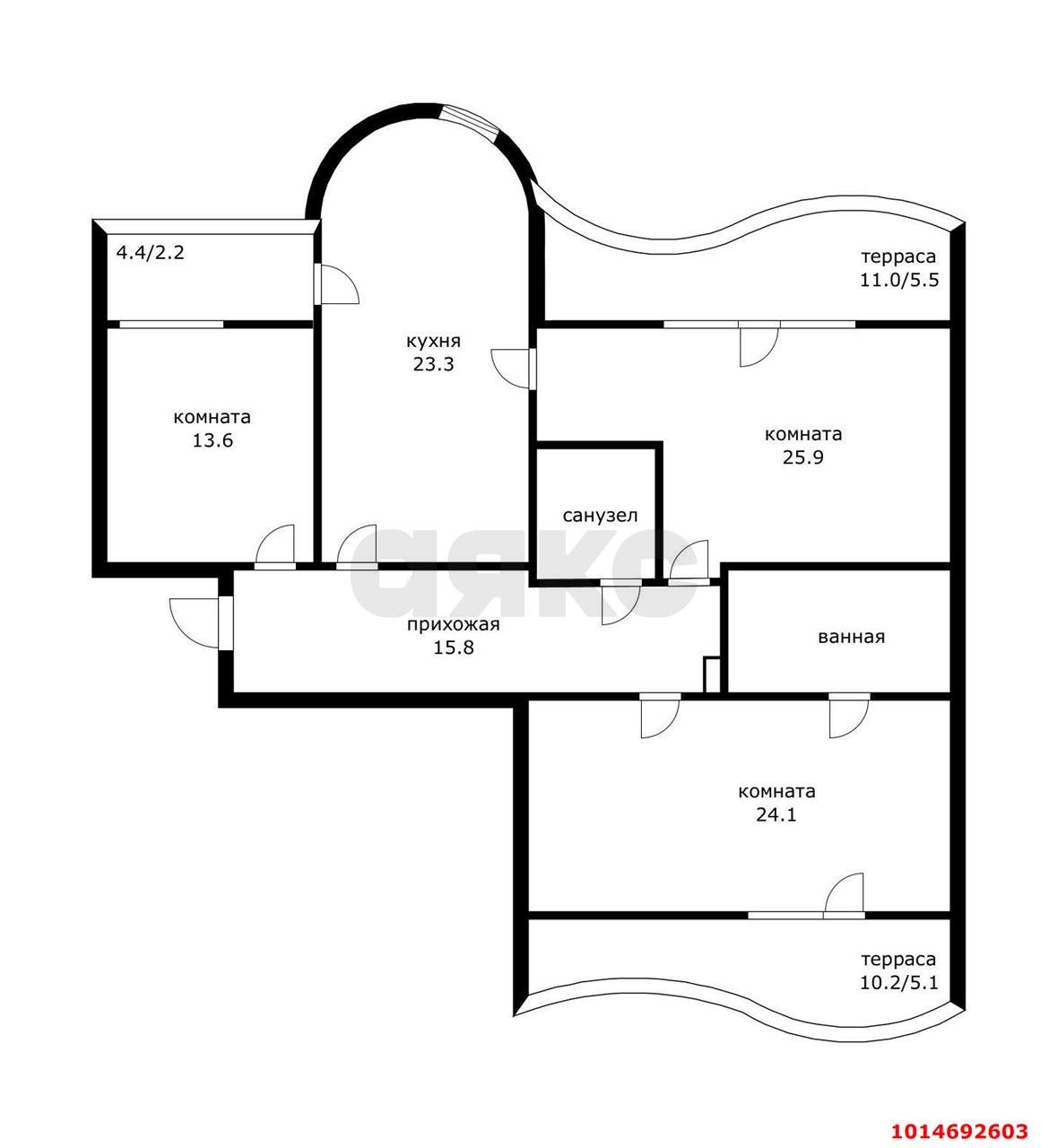 Фото №17: 3-комнатная квартира 140 м² - Краснодар, ЖК Барселона, Прикубанский внутригородской округ, жилой комплекс Барселона, мкр. Восточно-Кругликовский, ул. имени 40-летия Победы, 97