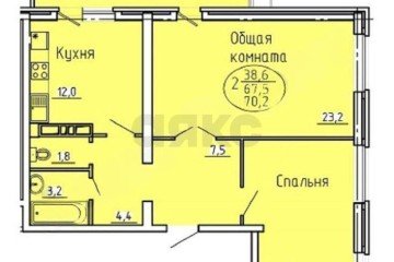 Фото №1: 2-комнатная квартира 75 м² - Краснодар, мкр. Центральный, ул. Железнодорожная, 24