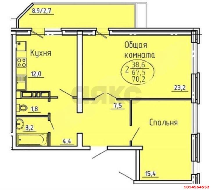 Фото №7: 2-комнатная квартира 75 м² - Краснодар, Центральный, ул. Железнодорожная, 24