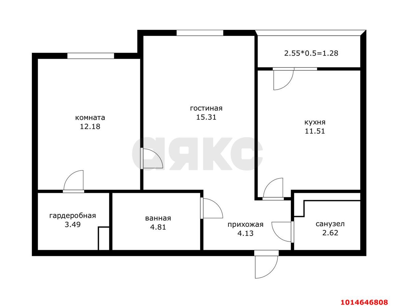Фото №9: 2-комнатная квартира 54 м² - Краснодар, жилой комплекс Облака, ул. имени Генерала Корнилова, 10к1