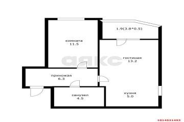 Фото №2: 1-комнатная квартира 42 м² - Краснодар, мкр. жилой комплекс Спортивная Деревня, ул. имени Генерала Корнилова, 12к1
