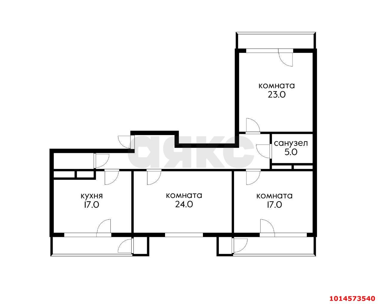 Фото №19: 3-комнатная квартира 112 м² - Краснодар, Центральный, ул. Будённого, 129