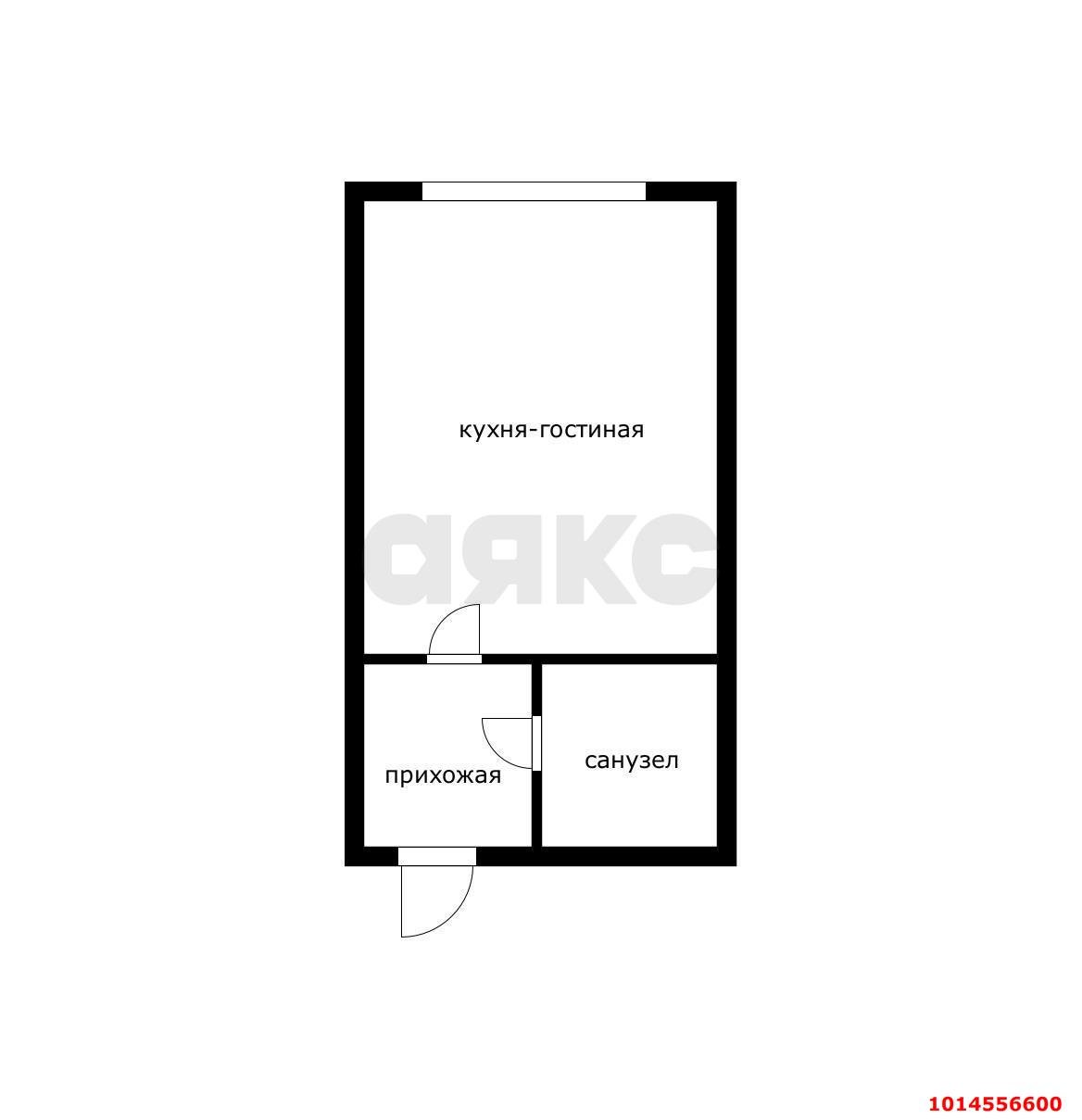 Фото №6: 1-комнатная квартира 21 м² - Знаменский, Карасунский внутригородской округ, ул. Виноградная, 2/1