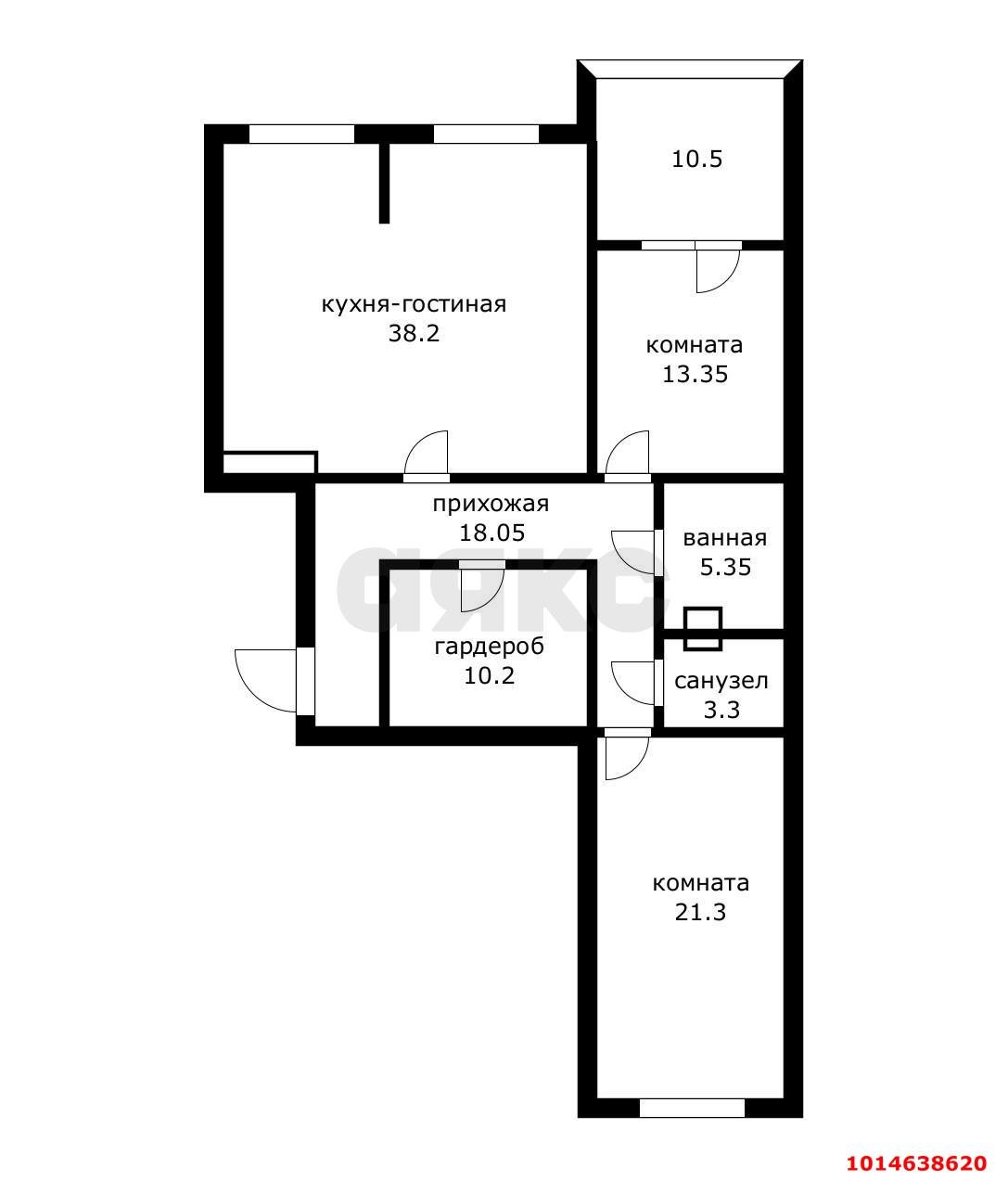 Фото №66: 3-комнатная квартира 114 м² - Краснодар, жилой комплекс Триумф, ул. имени П.М. Гаврилова, 27к1