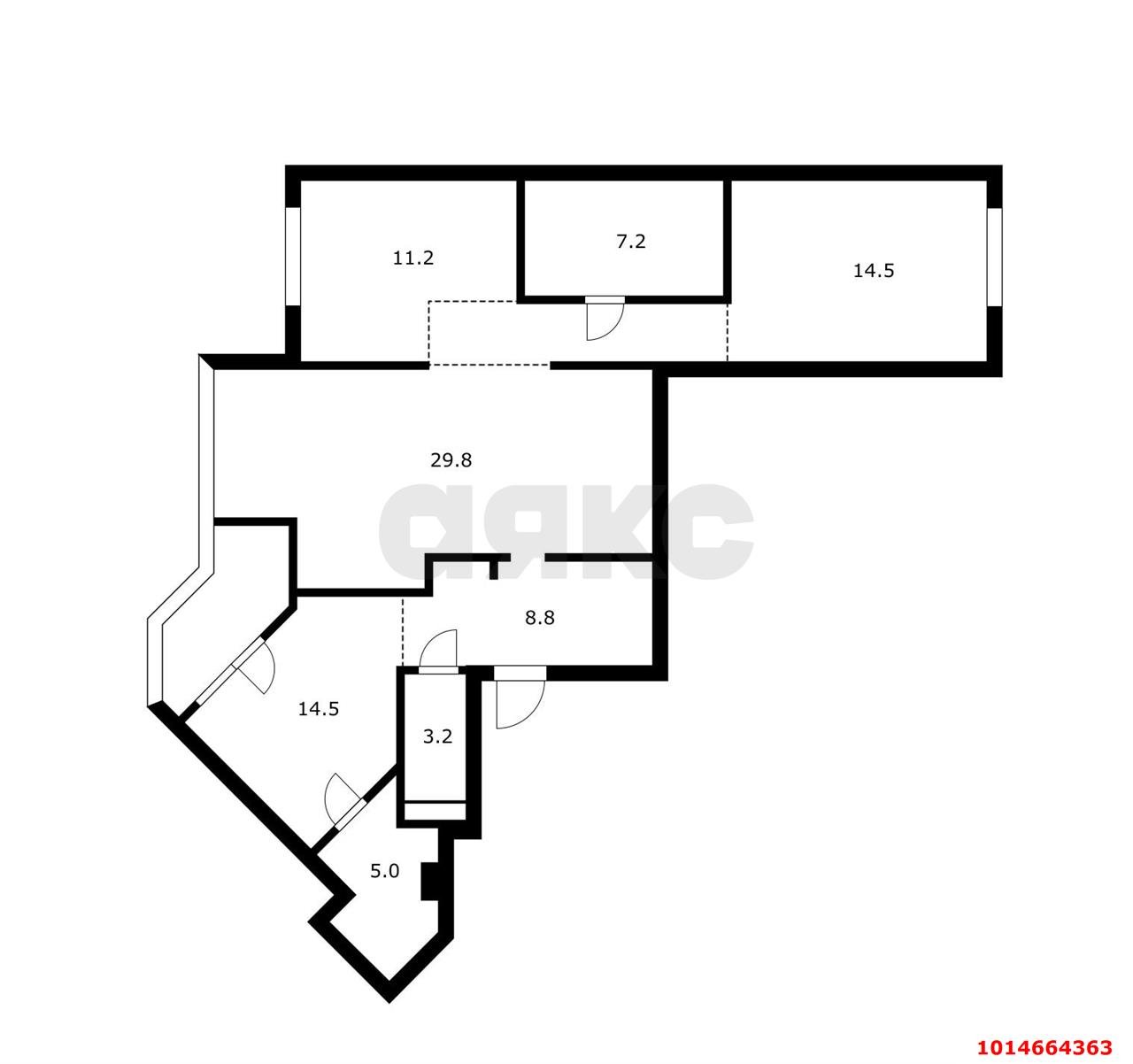 Фото №19: 3-комнатная квартира 100 м² - Краснодар, Фестивальный, ул. Яна Полуяна, 47