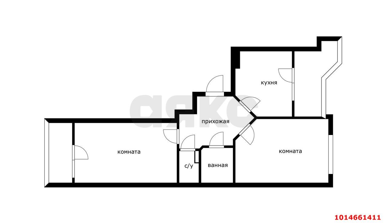 Фото №18: 2-комнатная квартира 68 м² - Краснодар, Черёмушки, ул. Кубанская, 54