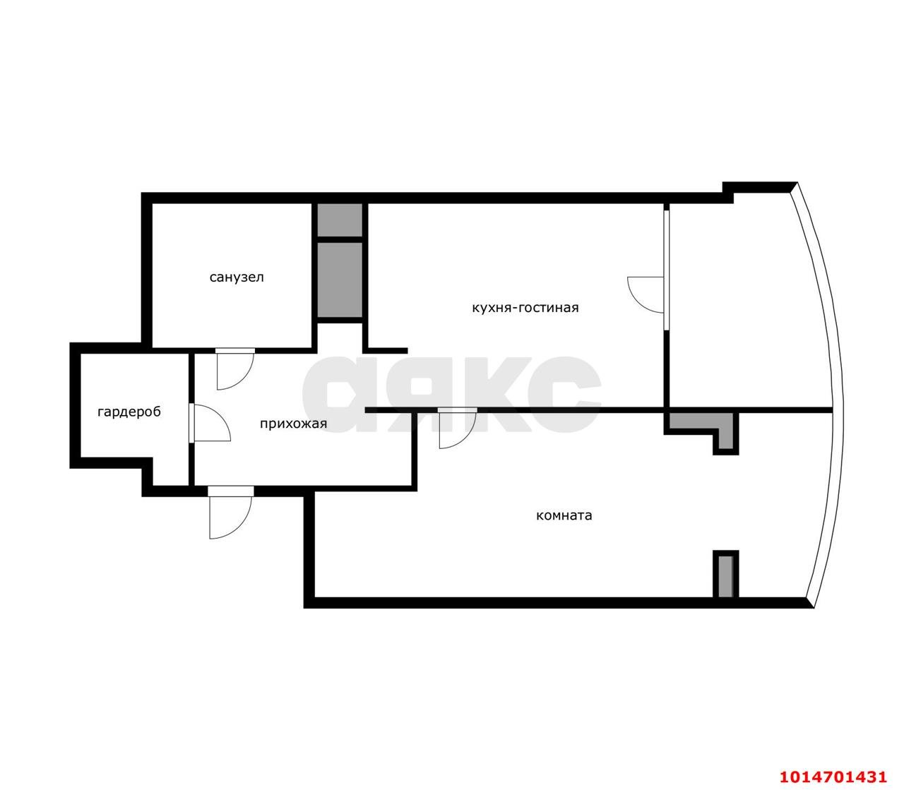Фото №21: 1-комнатная квартира 56 м² - Краснодар, жилой комплекс Элегант, ул. Сормовская, 1/6