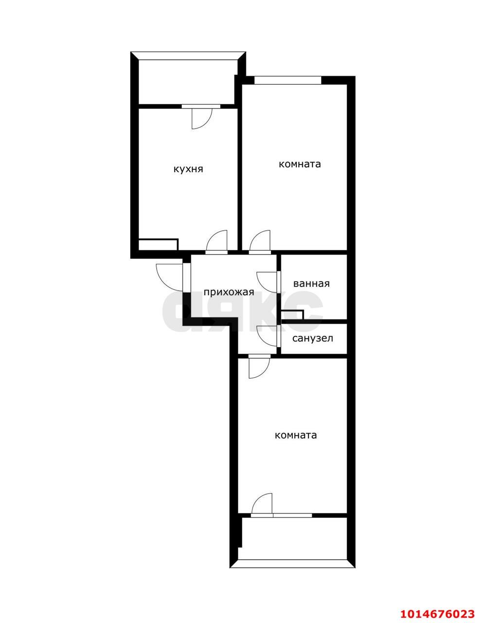 Фото №16: 2-комнатная квартира 57 м² - Краснодар, Музыкальный, ул. Российская, 257