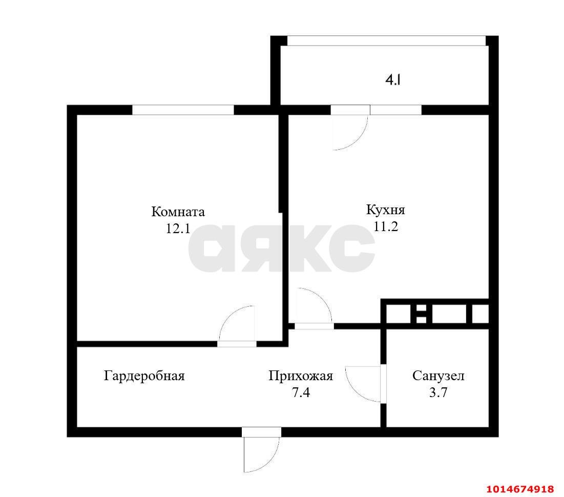 Фото №6: 1-комнатная квартира 35 м² - Краснодар, жилой комплекс Ракурс, ул. имени Героя Ростовского, 8к2