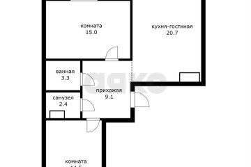 Фото №1: 2-комнатная квартира 65 м² - Краснодар, мкр. жилой комплекс Зелёный театр, ул. Западный Обход, 39/1к6