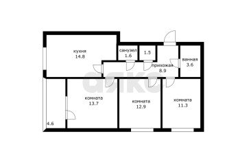 Фото №2: 3-комнатная квартира 72 м² - Краснодар, мкр. жилой комплекс Самолёт-6, ул. Ивана Беличенко, 92к4