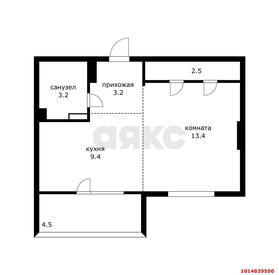 Фото №1: 1-комнатная квартира 31 м² - Краснодар, Краевая Клиническая Больница, ул. Восточно-Кругликовская, 94