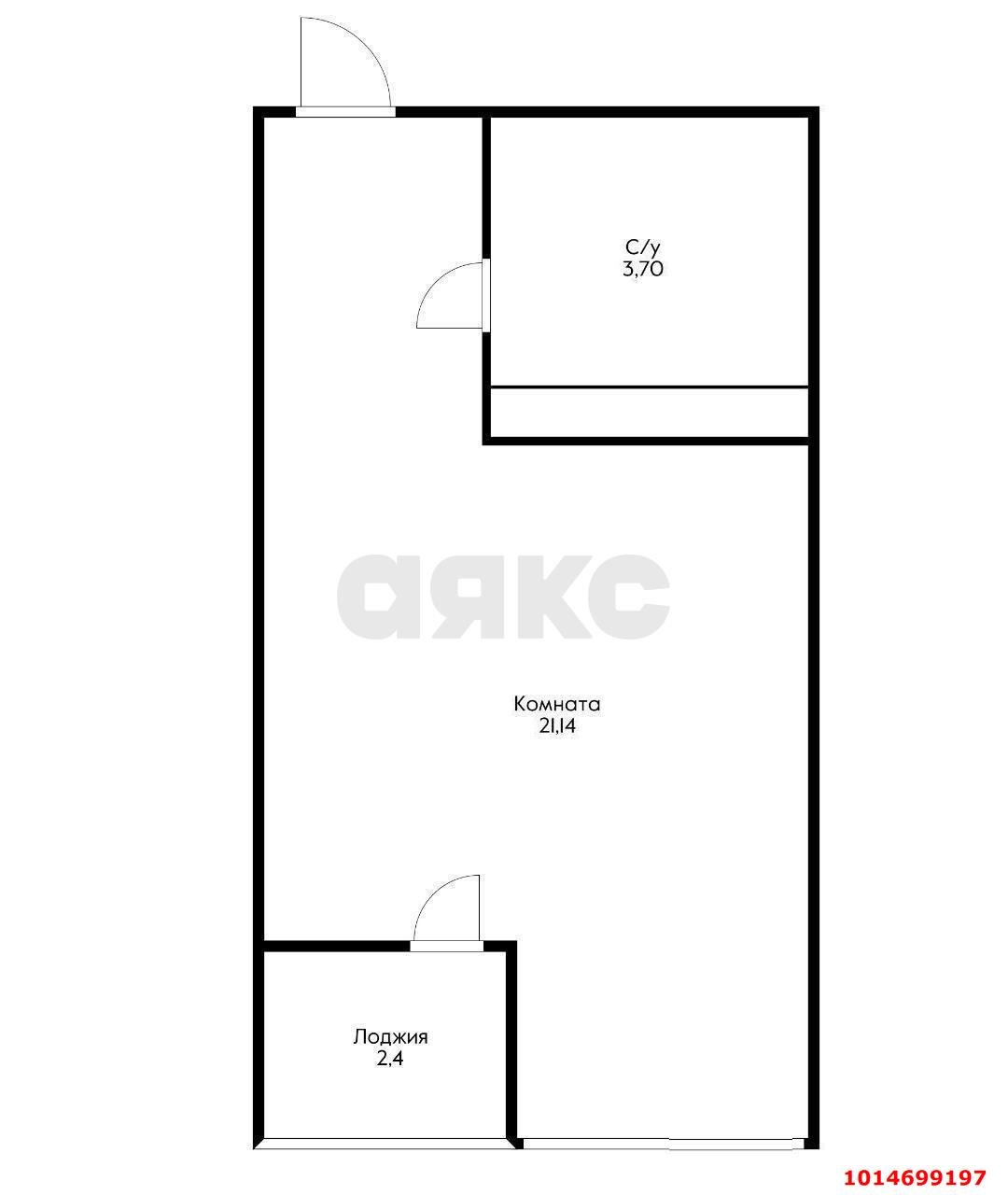Фото №4: Студия 26 м² - Краснодар, Славянский, ул. Заполярная, 39к9