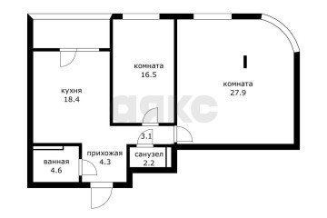 Фото №2: 2-комнатная квартира 81 м² - Краснодар, мкр. ЖК Эрмитаж, ул. им. Мурата Ахеджака, 26