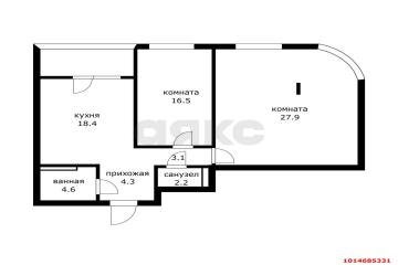 Фото №2: 2-комнатная квартира 81 м² - Краснодар, мкр. ЖК Эрмитаж, ул. им. Мурата Ахеджака, 26