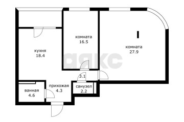 Фото №2: 2-комнатная квартира 77 м² - Краснодар, мкр. ЖК Эрмитаж, ул. им. Мурата Ахеджака, 26