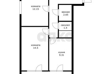 Фото №1: 2-комнатная квартира 57 м² - Краснодар, мкр. жилой комплекс 7 Вершин, пр-кт имени писателя Знаменского, 9к4