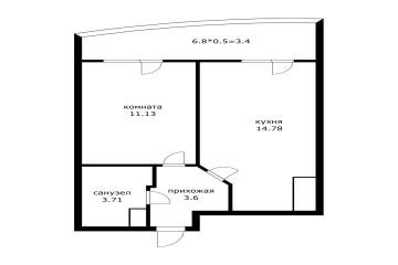 Фото №1: 1-комнатная квартира 33 м² - Краснодар, мкр. Завод Радиоизмерительных Приборов, ул. Петра Метальникова, 36