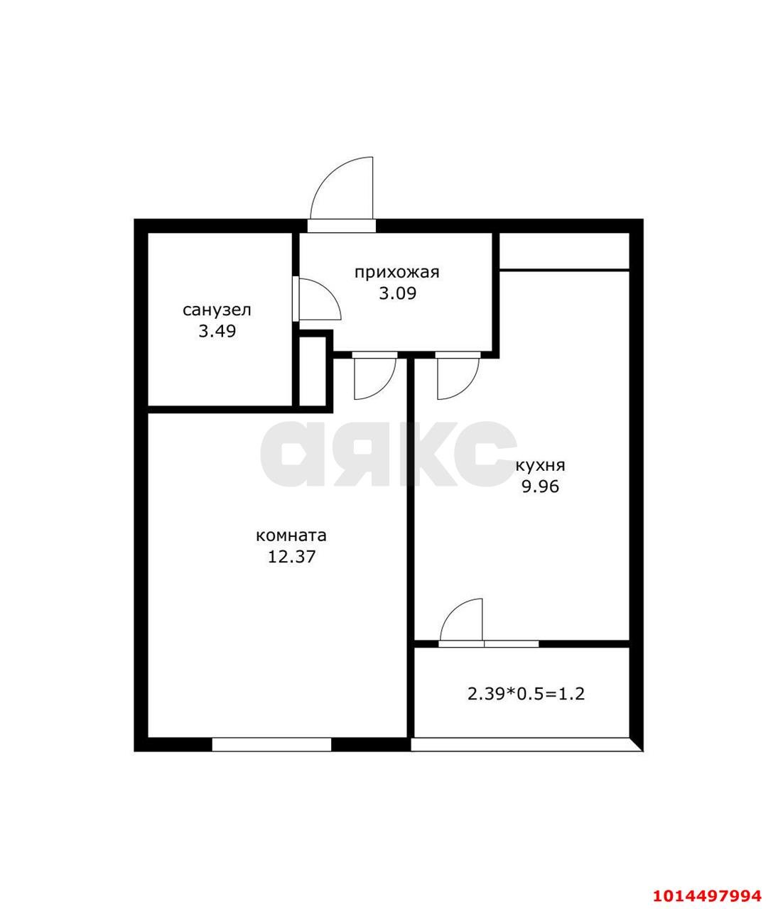 Фото №18: 1-комнатная квартира 30 м² - Краснодар, Центральный внутригородской округ, жилой комплекс Фонтаны, мкр. Черёмушки, ул. Воронежская, 47/14