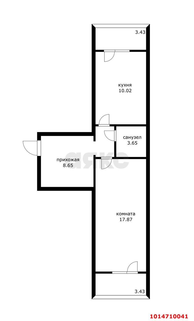 Фото №7: 1-комнатная квартира 50 м² - Краснодар, Завод Измерительных Приборов, ул. Зиповская, 36