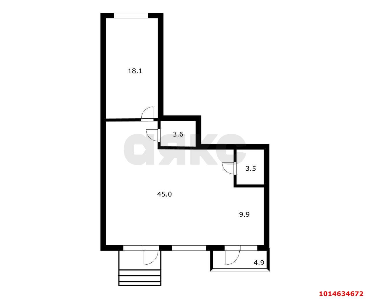Фото №4: Торговое помещение 85 м² - Российский, жилой комплекс Елисеевский, ул. Парижская, 5/1