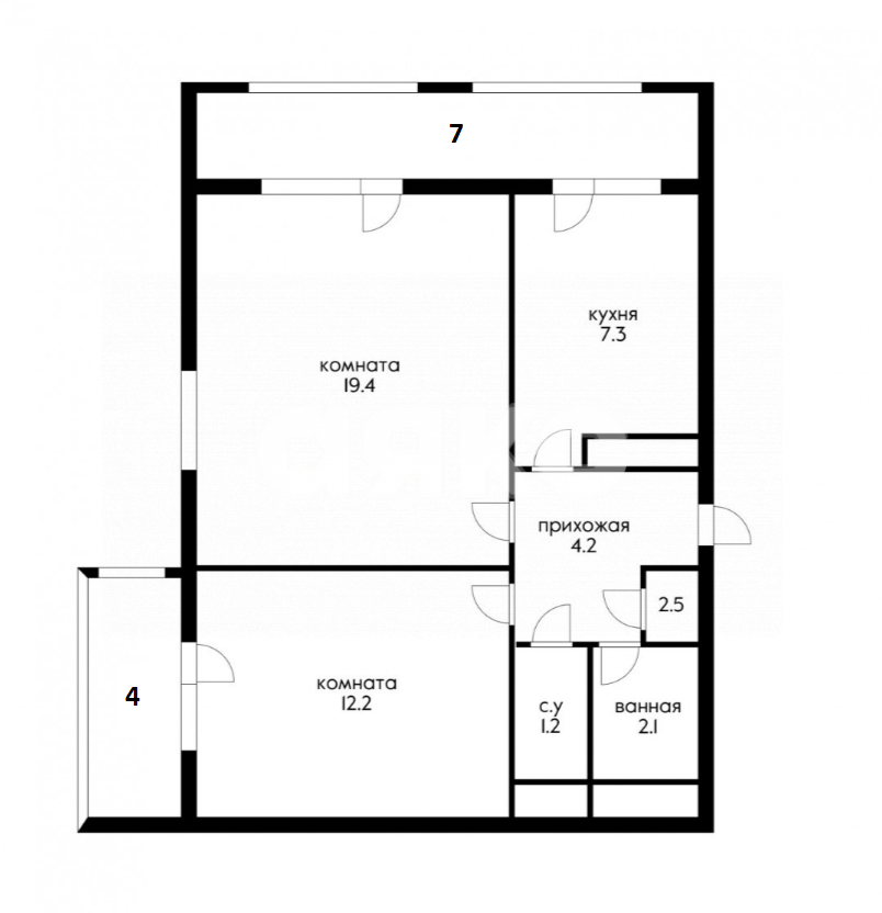 Фото №18: 2-комнатная квартира 60 м² - Сочи, Заречный, ул. Вишнёвая, 30