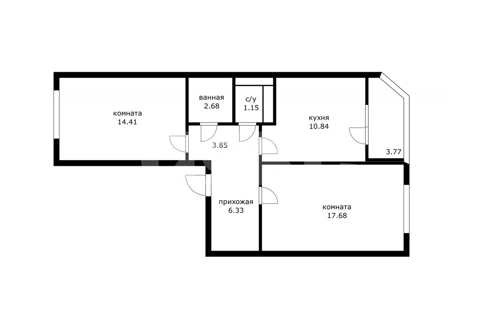 Фото №43: 2-комнатная квартира 60 м² - Дрожжино, территория Бутово Парк 2, ул. Новое шоссе, 8к2