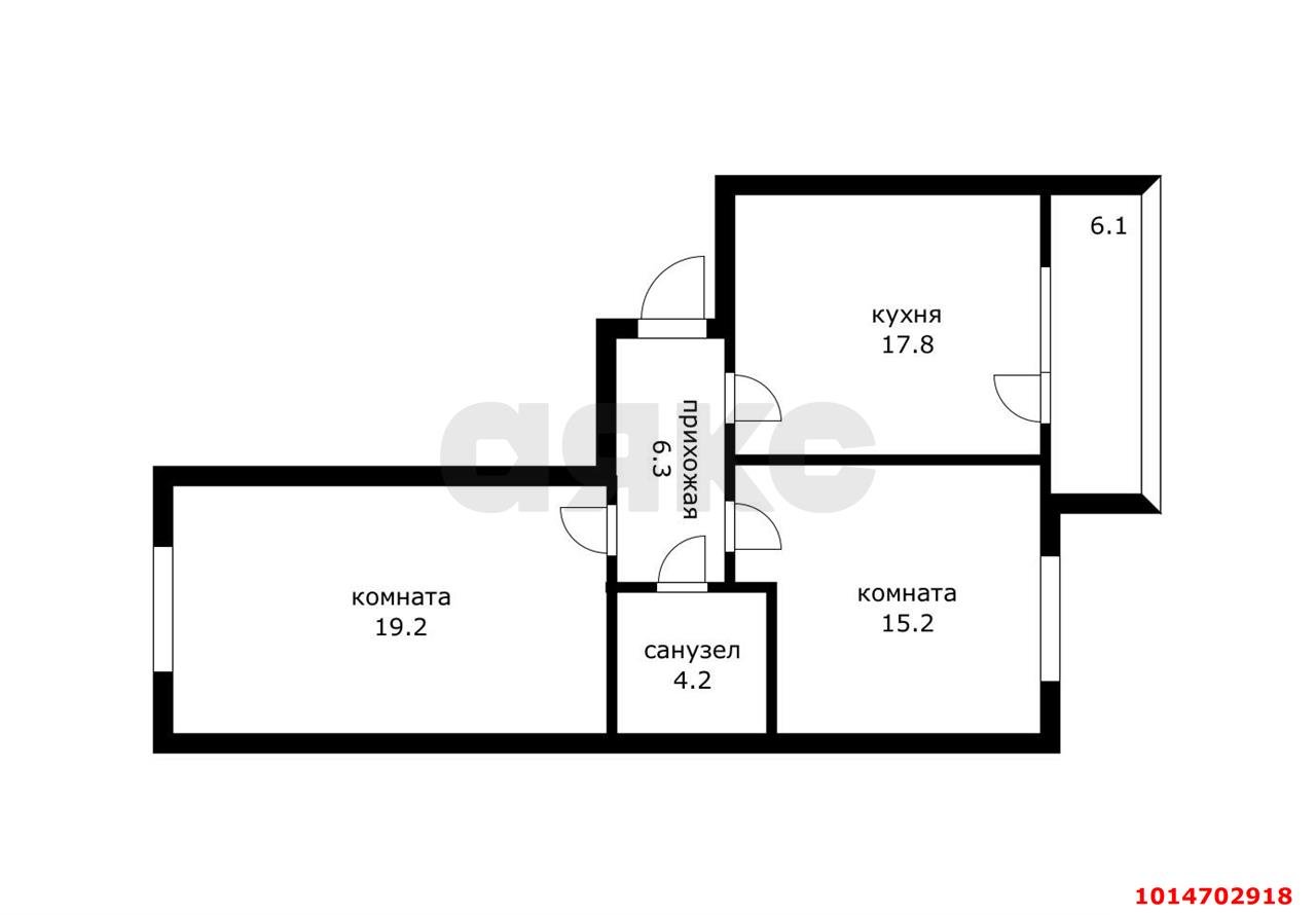 Фото №17: 2-комнатная квартира 68 м² - Краснодар, Прикубанский внутригородской округ, Калинино, мкр. Завод Радиоизмерительных Приборов, ул. Есаульская, 51