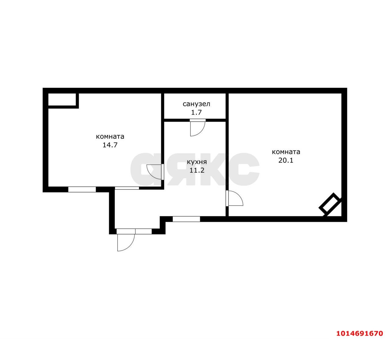 Фото №14: 2-комнатная квартира 47 м² - Краснодар, Западный внутригородской округ, ул. Пашковская, 34