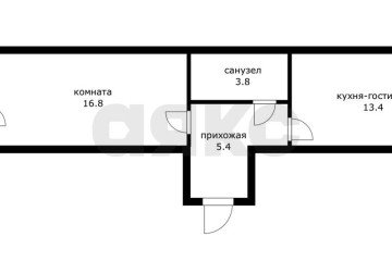 Фото №3: 1-комнатная квартира 44 м² - Краснодар, мкр. Музыкальный, ул. имени Сергея Есенина, 84