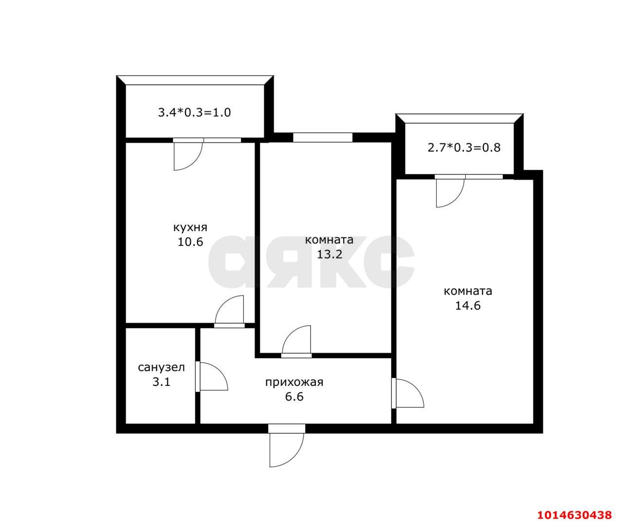 Фото №11: 2-комнатная квартира 53 м² - Новая Адыгея, ул. Бжегокайская, 10