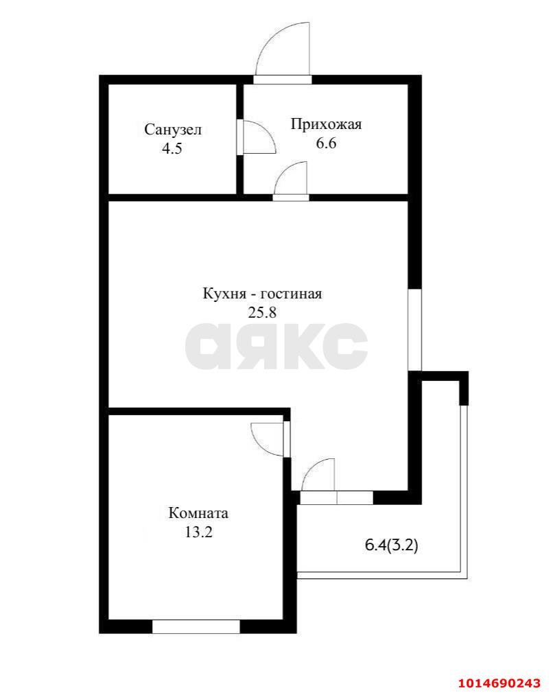 Фото №11: 1-комнатная квартира 53 м² - Краснодар, Новознаменский, ул. Войсковая, 4к6
