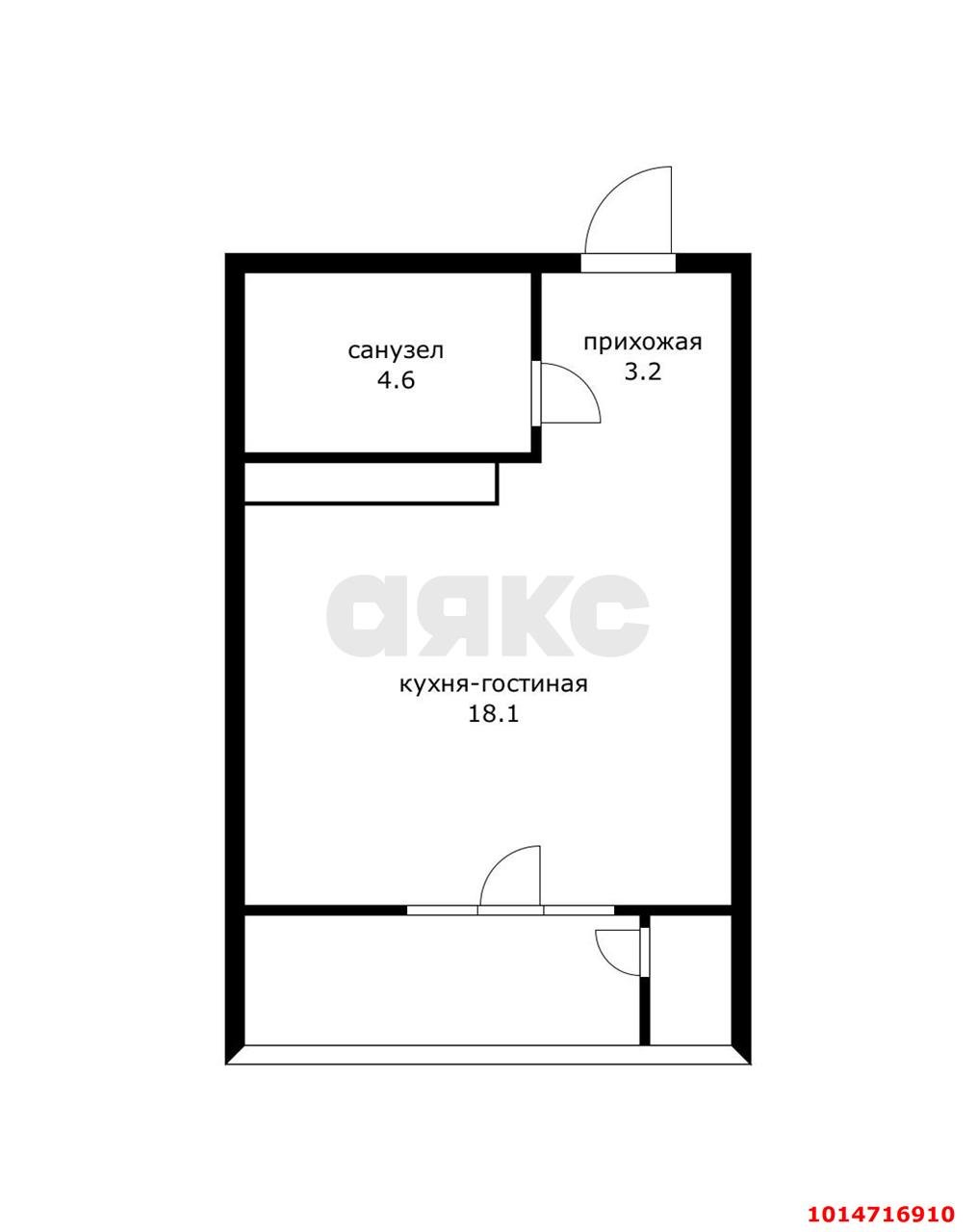 Фото №2: Студия 30 м² - Краснодар, Школьный, ул. Школьная, 1