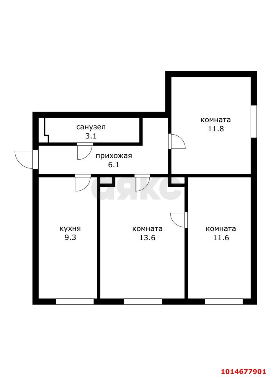 Фото №11: 3-комнатная квартира 55 м² - Краснодар, Центральный, ул. Фабричная, 2/1