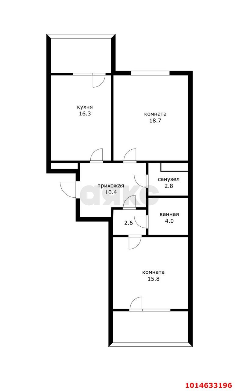 Фото №20: 2-комнатная квартира 84 м² - Краснодар, жилой комплекс Тургенев, ул. Дальняя, 8к1