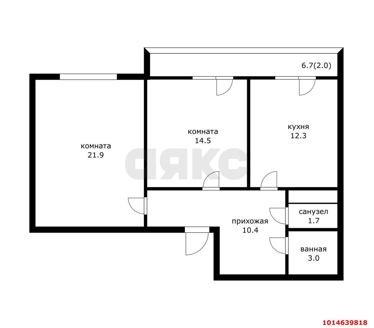 Фото №20: 2-комнатная квартира 65 м² - Краснодар, ЖК Ставропольский, ул. Селезнёва, 4/13к1