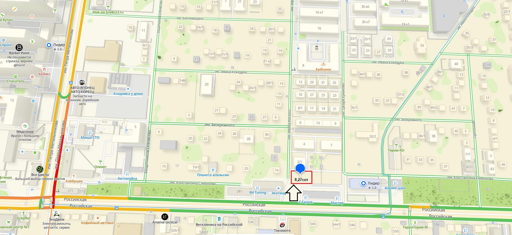 Фото №7: Коммерция 8 м² - Краснодар, Прикубанский внутригородской округ, Калинино, мкр. имени Петра Метальникова, ул. Константина Симонова, 29