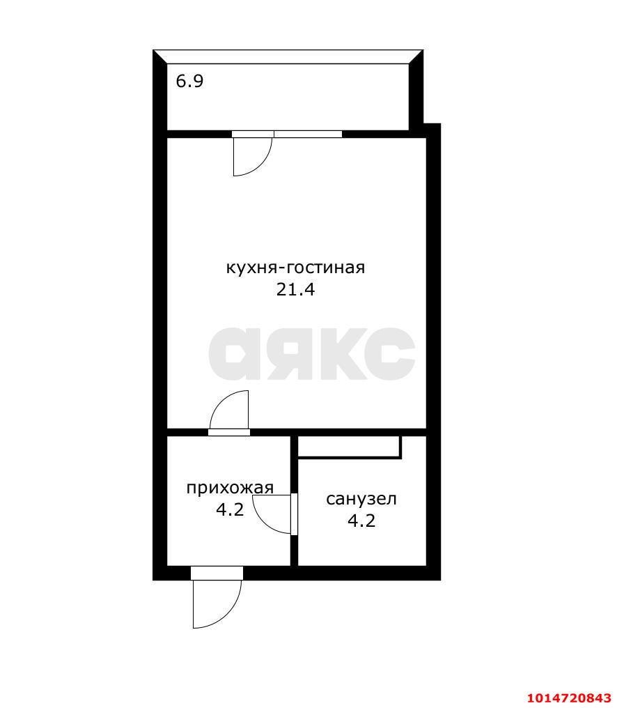 Фото №16: Студия 36 м² - Краснодар, жилой комплекс Спорт-Сити, ул. Домбайская, 10/1к2