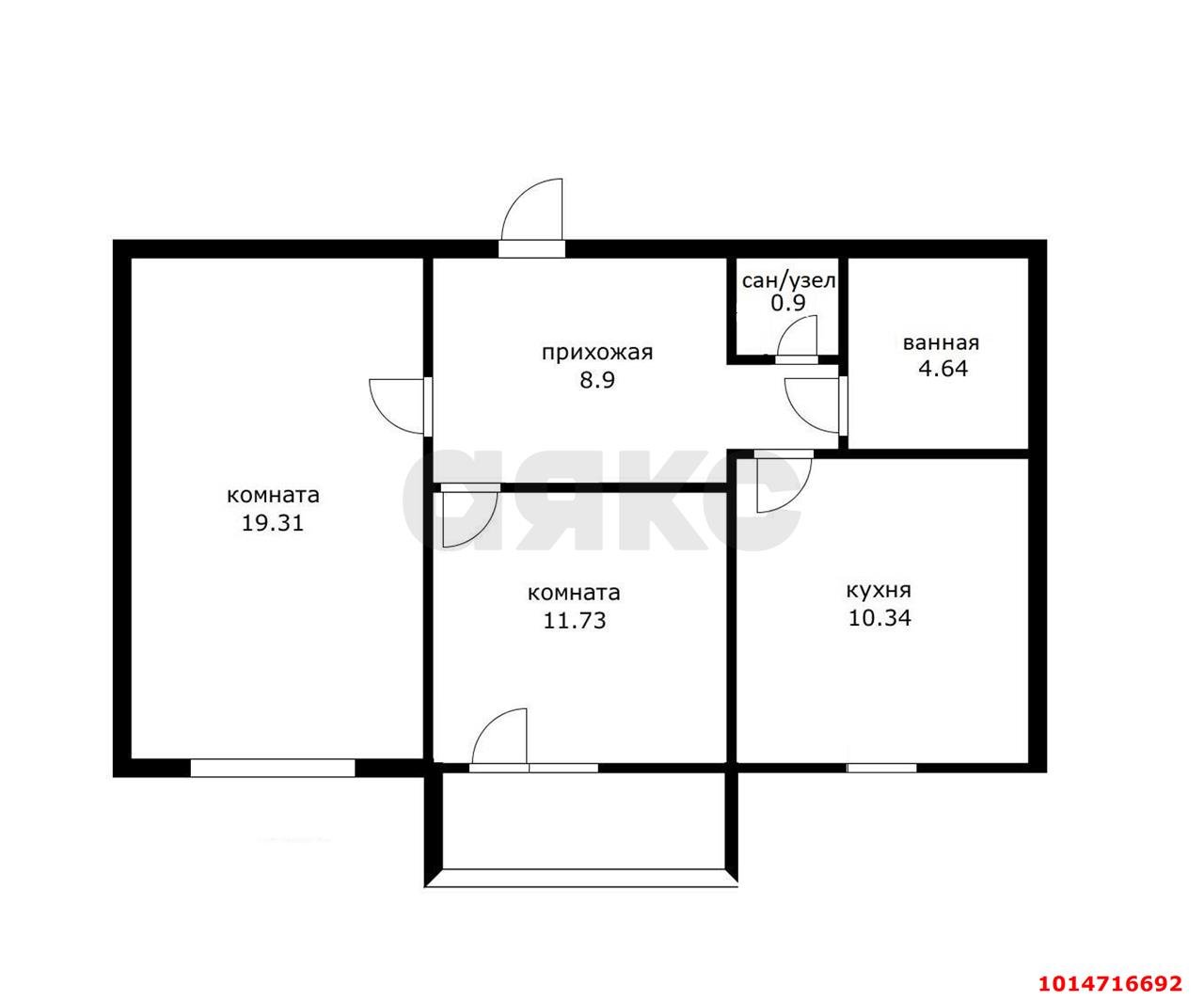 Фото №13: 2-комнатная квартира 58 м² - Краснодар, Почтовый, ул. имени Снесарева, 18/1