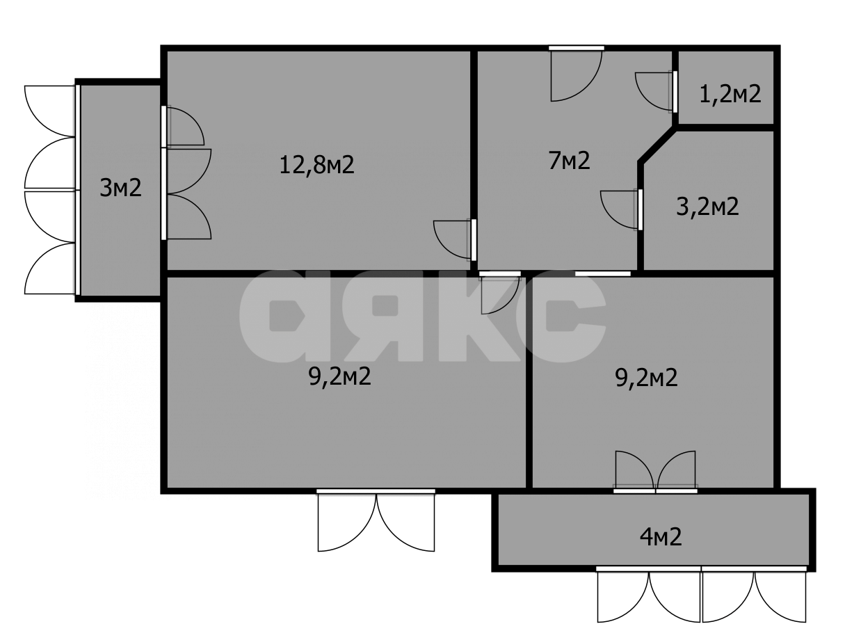 Фото №27: 2-комнатная квартира 55 м² - Анапа, 12-й, 22
