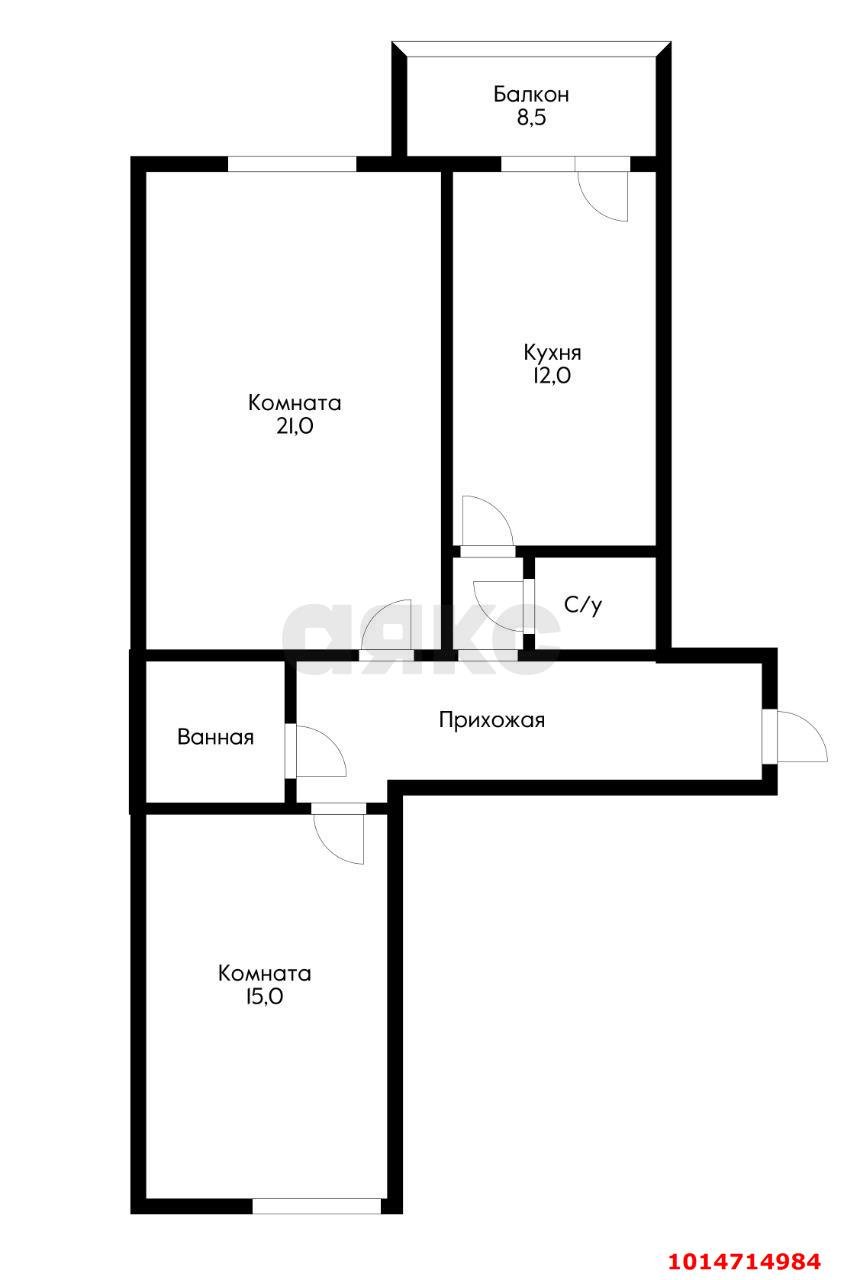 Фото №4: 2-комнатная квартира 70 м² - Краснодар, Музыкальный, ул. имени Ф.И. Шаляпина, 31А