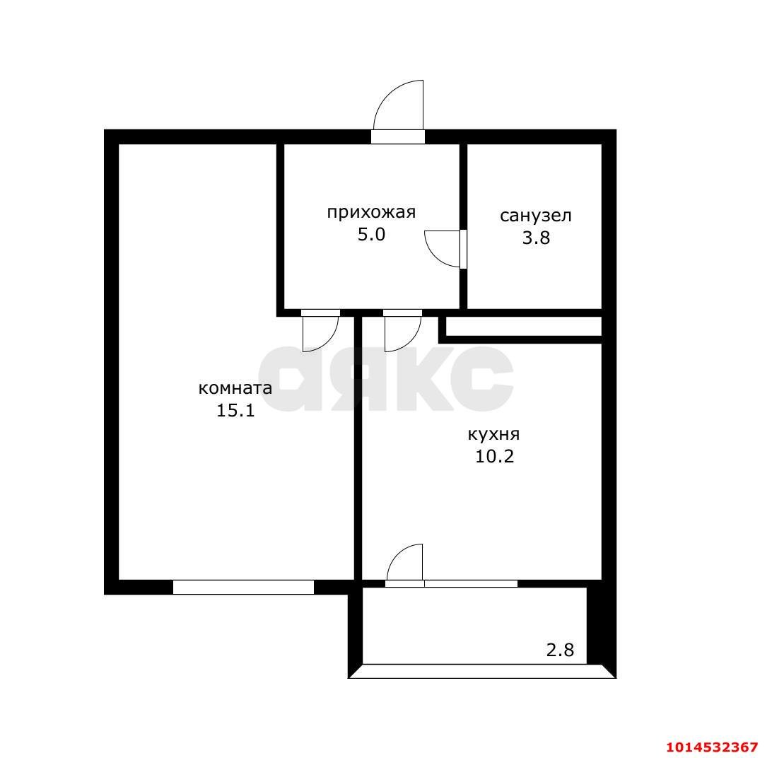 Фото №5: 1-комнатная квартира 34 м² - Краснодар, жилой комплекс Сармат, ул. Западный Обход, 65А