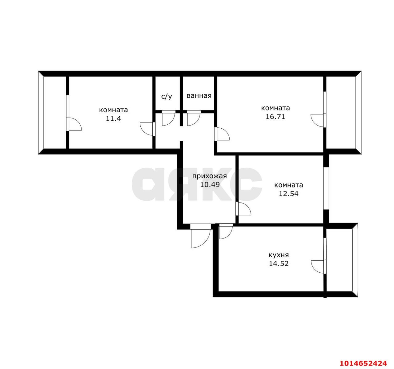 Фото №19: 3-комнатная квартира 70 м² - Краснодар, Юбилейный, ул. Рождественская набережная, 21