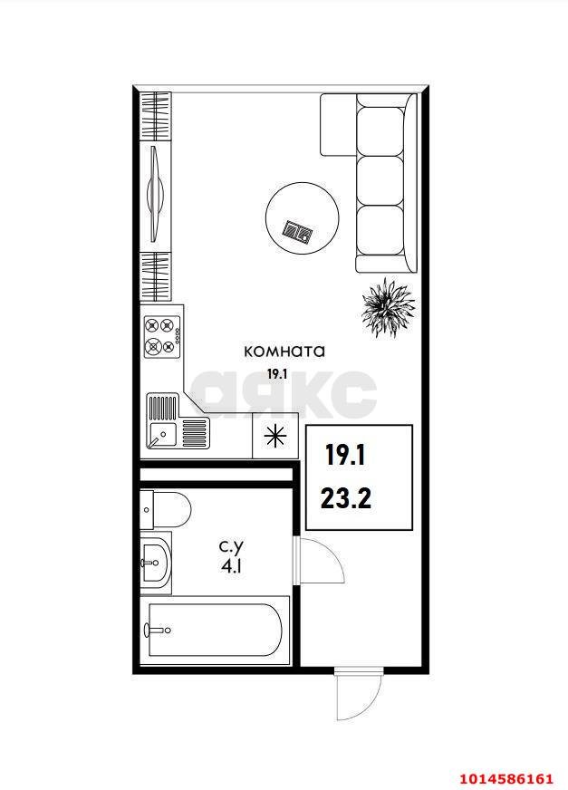 Фото №1: Студия 23 м² - Краснодар, Черёмушки, ул. Обрывная, 132