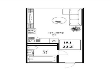 Фото №1: Студия 23 м² - Краснодар, мкр. Центральный внутригородской округ, ул. Обрывная, 132