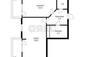 Фото №2: 1-комнатная квартира 48 м² - Краснодар, мкр. ЖК Абрикосово, ул. имени Героя Георгия Бочарникова, 4к1