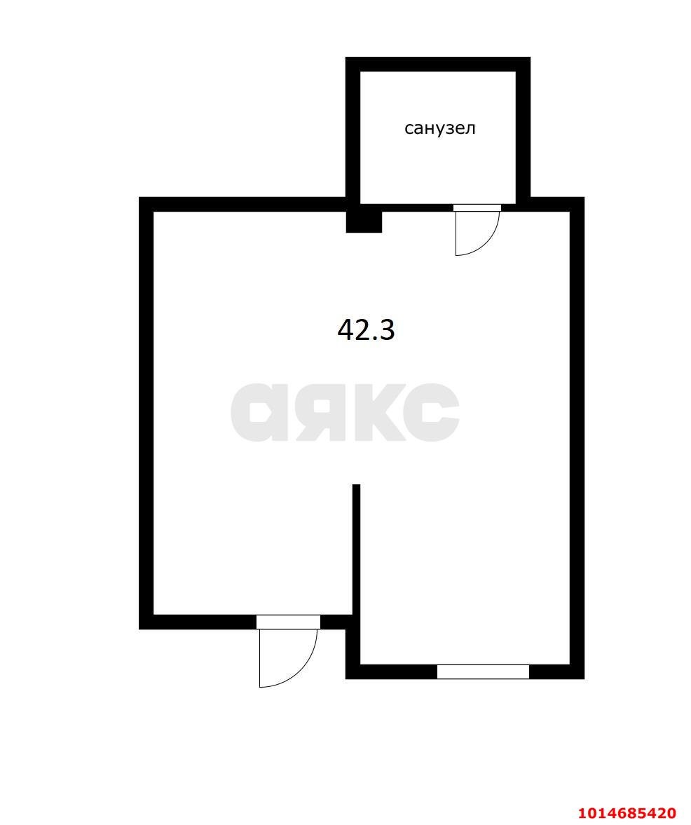 Фото №4: Торговое помещение 43 м² - Краснодар, жилой комплекс Дыхание, ул. Лётчика Позднякова, 2к18