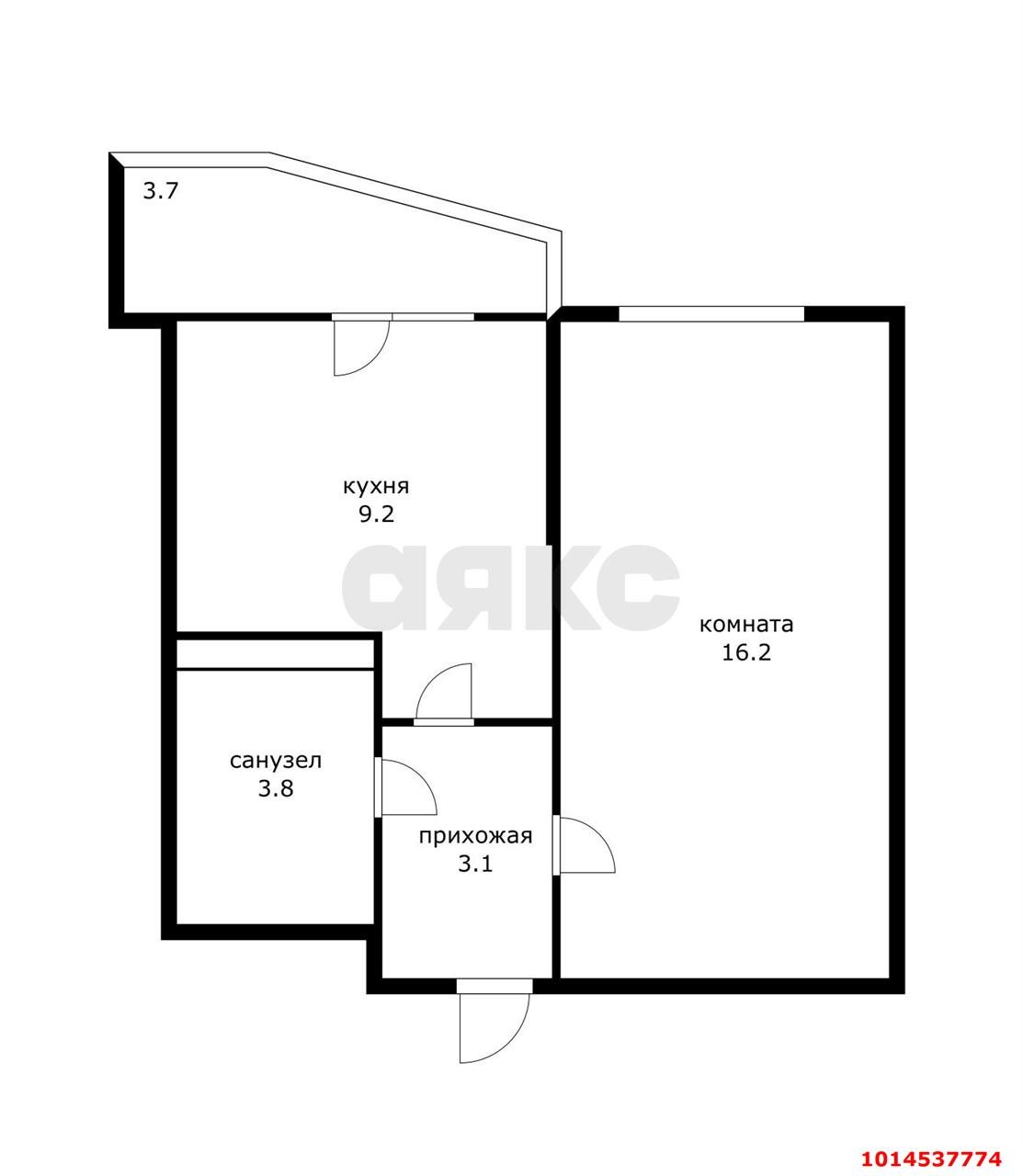 Фото №15: 1-комнатная квартира 36 м² - Яблоновский, жилой комплекс Дом на Луговой, ул. Луговая, 7/6