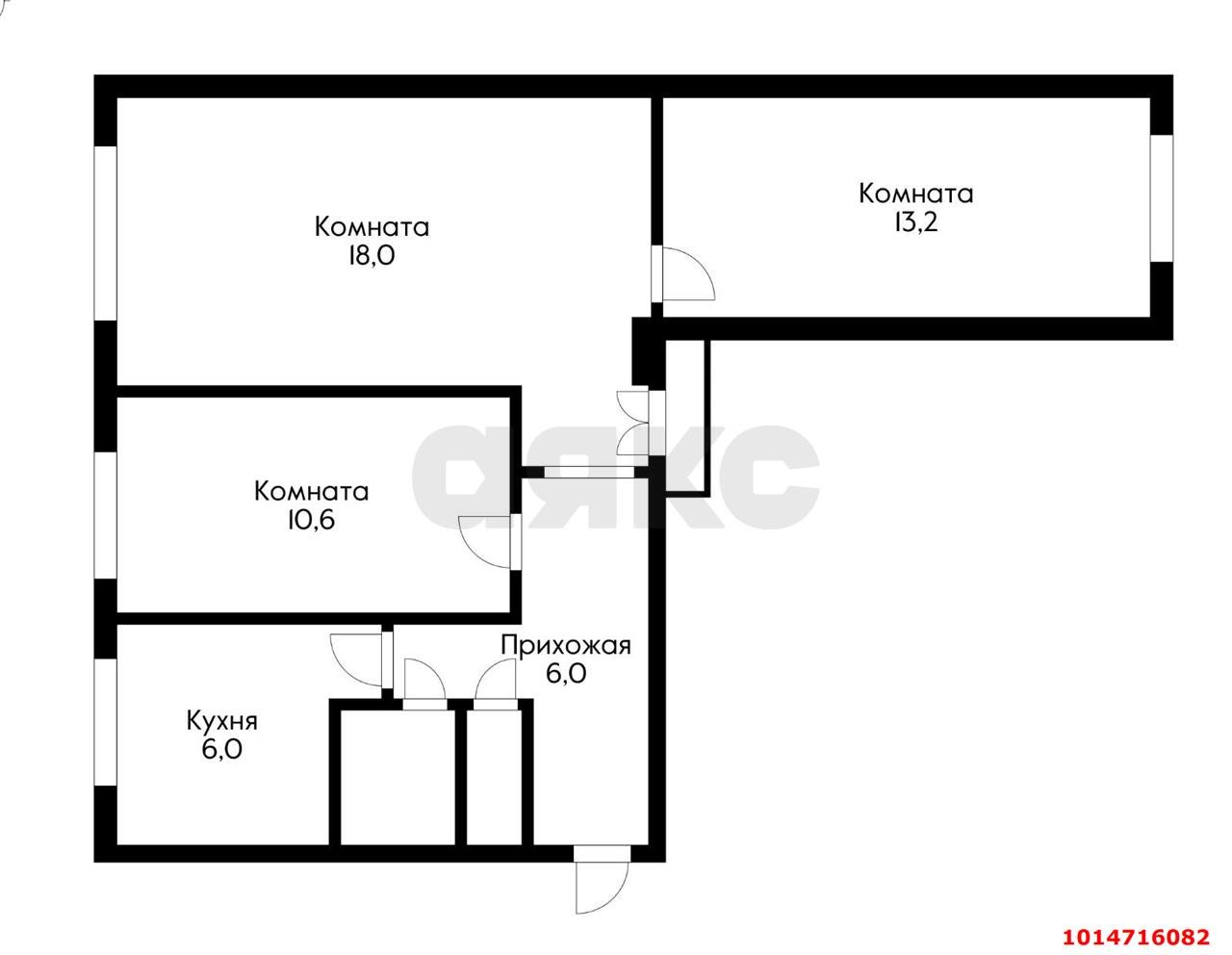 Фото №11: 3-комнатная квартира 59 м² - Краснодар, Западный внутригородской округ, ул. Фёдора Лузана, 15