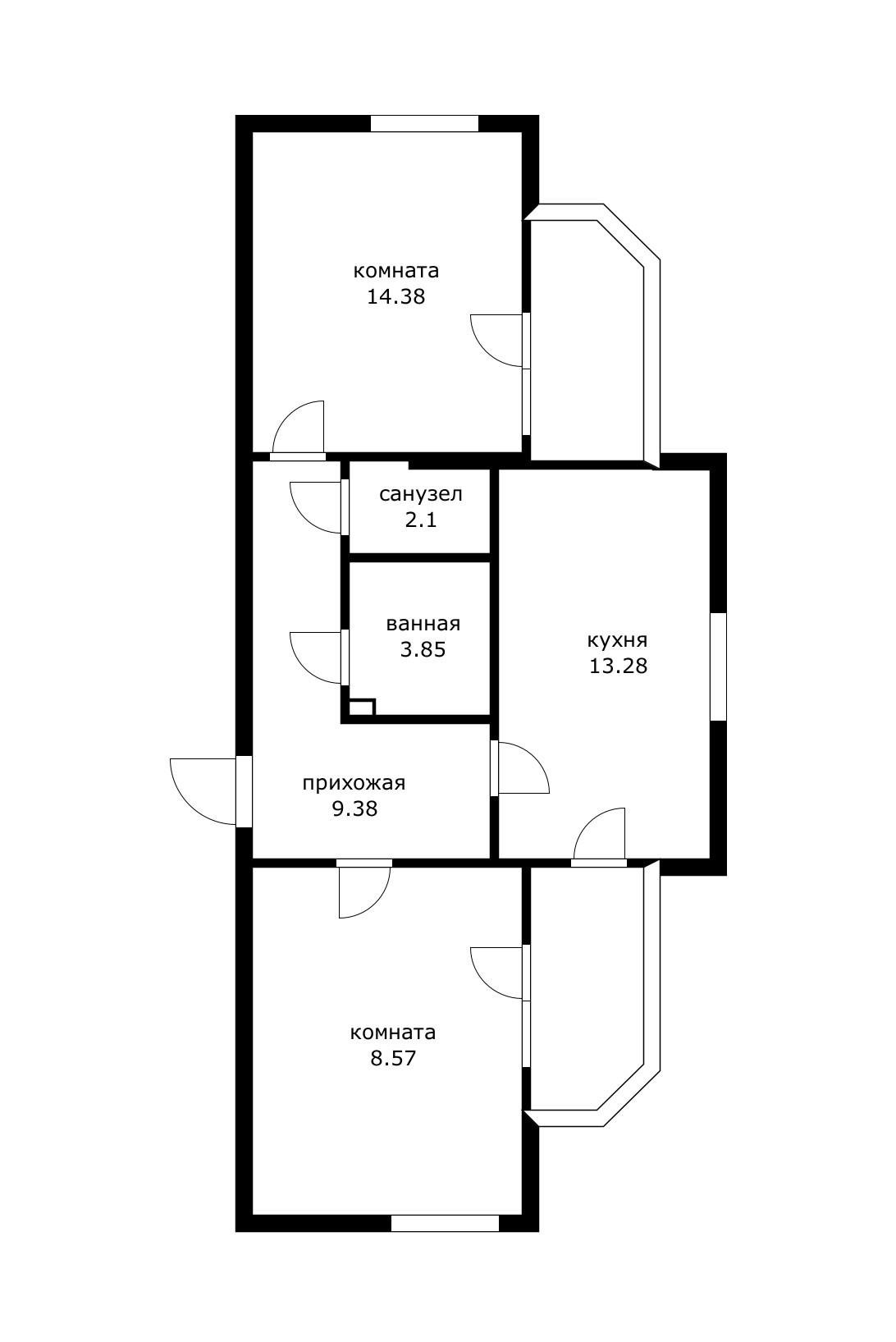 Фото №14: 2-комнатная квартира 62 м² - Краснодар, Прикубанский внутригородской округ, имени Петра Метальникова, мкр. ЖК Лучший, ул. Ростовское шоссе, 30/6к2